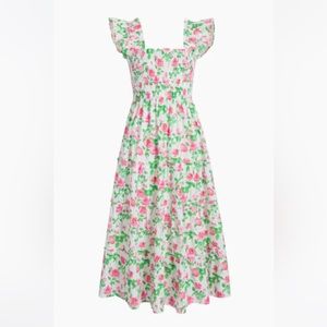 Hill House Ellie Nap Dress in Pink Poplin Size XS